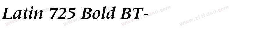Latin 725 Bold BT字体转换